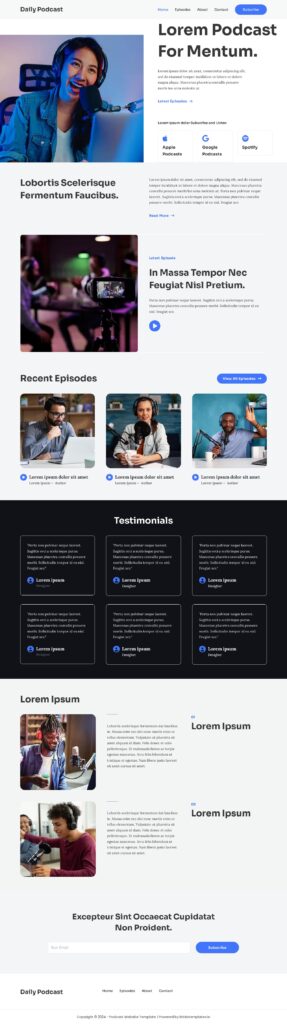 Podcast Website Template – Podcast Website Template By BricksTemplates.io